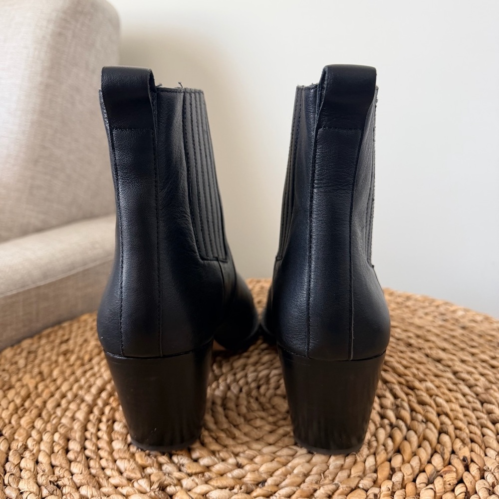 J. Crew Black Leather Ankle Boots - Picture 4 of 6
